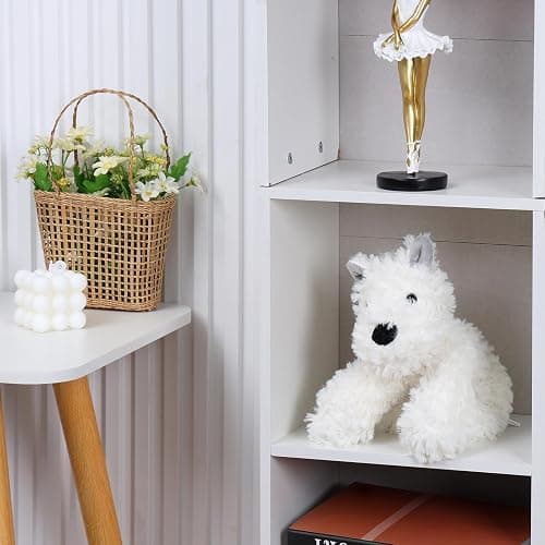 balurukt 70.9 Inch Tall Narrow Bookcase,6 Tier Bookshelves,Floor Standing Storage Cabinet,Corner Bookshelf with Storage,Shelves Display shelves for Living Room Bedroom Kitchen Office - White thumbnail 5