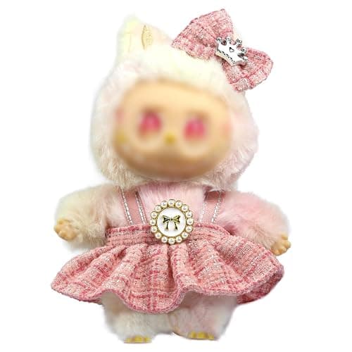 Clothes for LA BUBU 17cm Doll (NO Doll),Outfit for LA BUBU,Dress and Hairpin Set for LABUBU Dress Up,Accessories for LA BUBU thumbnail 3