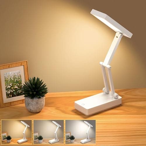 Suright LED Tischlampe Kabellos Akku Lampe,Faltbare Touch-Schreibtischlampe,Nachttischlampe,Dimmbare Tischleuchte mit 3 Lichtmodi,Aufladbare USB-Schreibtischleuchte für Schlafzimmer,Lesen,Lernen | Nachttischlampe,Dimmbare Tischleuchte mit 3 Lichtmodi,Aufladbare USB-Schreibtischleuchte für Schlafzimmer,Lesen,Lernen - Image 1