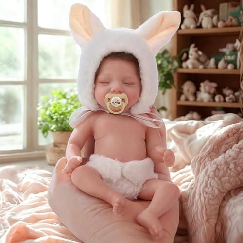 BABESIDE Miniature Reborn Baby Dolls Silicone Full Body - 6-Inch Soft Body Mini Realistic-Newborn Baby Dolls with Real Life Tiny Baby Doll with Gifts Box for Kids 12+ thumbnail 5