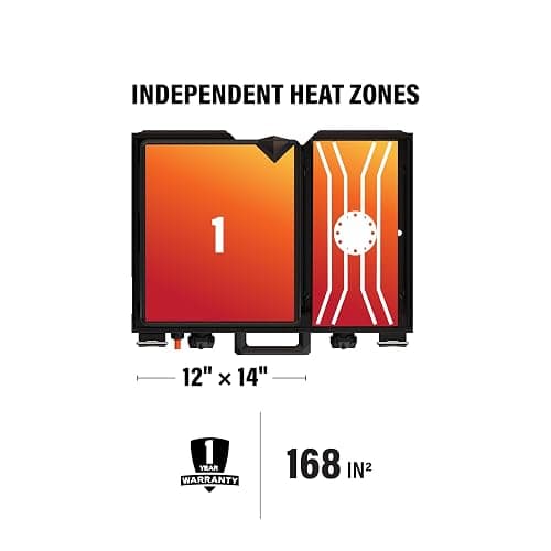 Blackstone 2364 12" x 14" Camping Griddle with Side Burner | Side Burner, Latches, Leveling Feet, Portable thumbnail 3