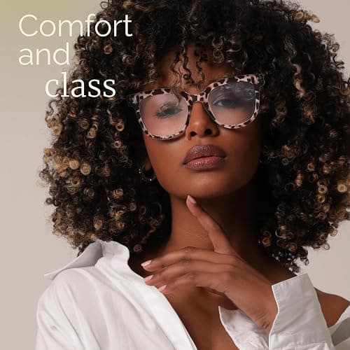 miyya Blue Light Glasses for Women - Oversized UV & Blue Light Blocker Chunky Frames, Stylish Eyewear Access thumbnail 5