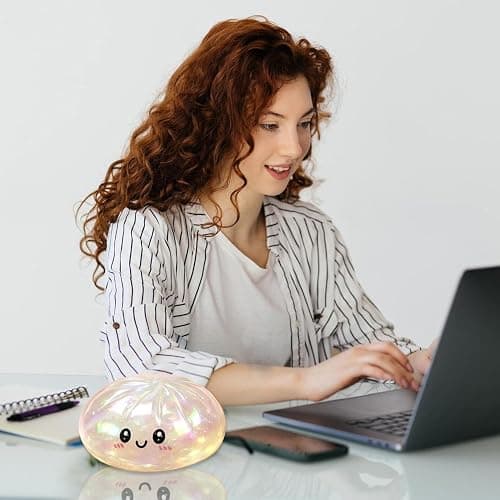 Glitter Dumpling, Glitter Dumpling Squishy with Box,Dumplings Stress Balls Fidget Sensory Balls,Dumplings Sensory Squeeze Toy for Stress Relief thumbnail 2