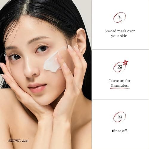 NATURECLASS R4 Rice Wash Off Facial Mask – 4-in-1 Korean Skin Care, Pore Refining, Gentle Exfoliating, Hydrating, Smooth Texture, Rice Ferment & Enzyme, Soft Cream Wash-Off, 3.38 fl oz thumbnail 7