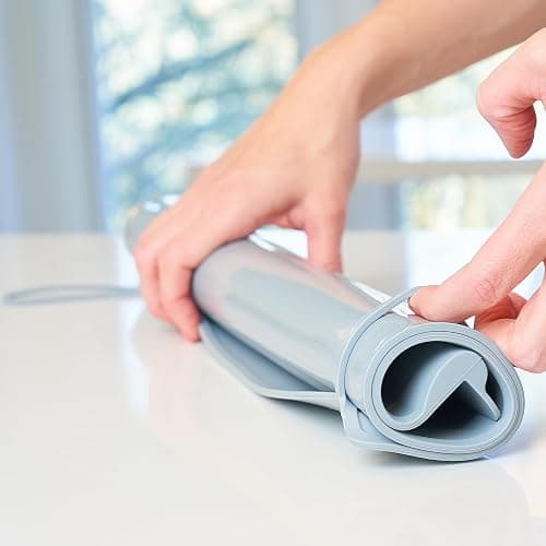 The Table Tyke Table Tyke Placemat XL Silicone Baby Placemat with Teething Edge Bumper - Waterproof Toddler Table Mat for Eating, BPA Free, Dishwasher Safe (Grey) thumbnail 8