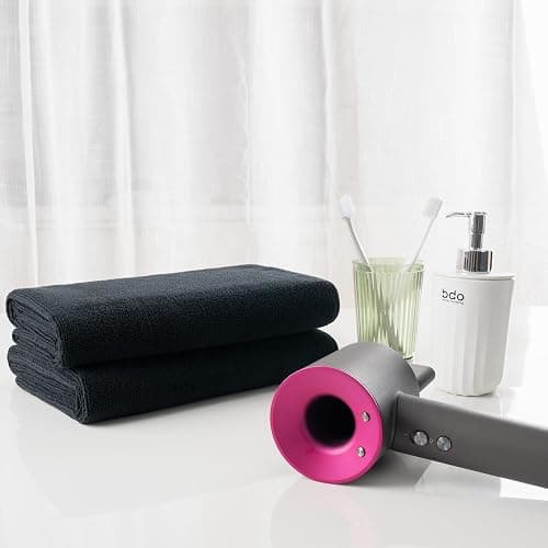 MICROFI New Microfiber Hair Drying Salon Towels, Quick Dry, Lint Free, 2 Pack (Black) thumbnail 5