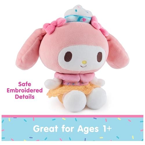 GUND Sanrio Hello Kitty and Friends My Melody Ice Cream Plush, Stuffed Animal for Ages 1 and Up, Pink/White, 6” thumbnail 6