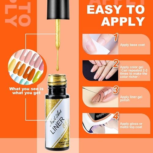ERARROW 30 Pcs Gel Nail Polish Set, Nail Polish 24 Colors, Popular Nail Art Colors UV LED Soak Off Nail Gel Kit with Glossy & Matte Top Coat Base Coat… thumbnail 5