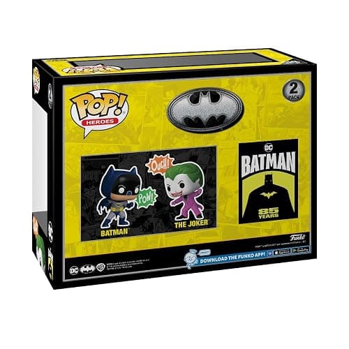 Funko POP! Heroes: Batman's 85th Anniversary - Joker/Batman, 2-Pack - DC Comics - Collectable Vinyl Figure - Gift Idea - Official Merchandise - for Kids & Adults - Comic Books Fans thumbnail 3