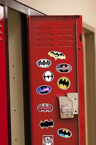 Batman – Logo 50 CT Aufkleber Pack Große Deluxe-Aufkleber – Laptop, Wasserflasche, Scrapbooking, Tablet, Skateboard, Indoor/Outdoor – Set mit 50 Stück thumbnail 6