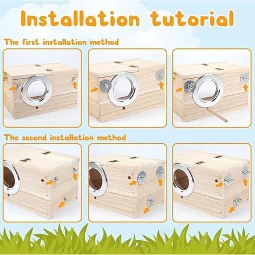Parrot Breeding Box,Parrot Nesting House - Parrot Breeding Mating Box, Bird Nesting House, Parakeet Breeding Box for Cage, Budgies, Lovebirds, Cockatiel thumbnail 7
