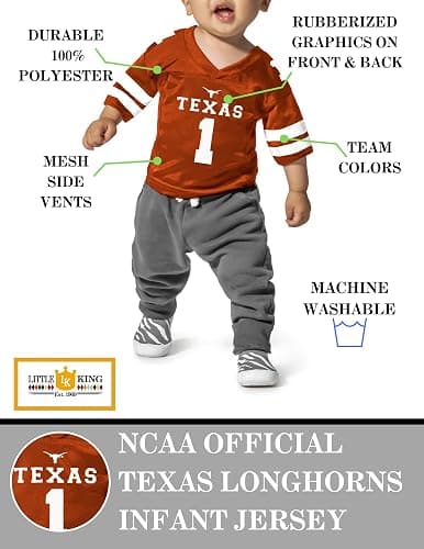 Little King NCAA Infant-Touchdown Pass-Team Football Jersey-Sizes 6 Months 12 Months 18 Months thumbnail 5