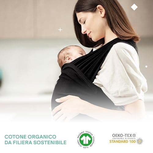 Koala Babycare Fascia neonato porta bebè - Cuddle Band 2.0 Ancora più Resistente – Fascia per neonati in cotone organico testata fino a 15 kg - Facilmente Regolabile e Unisex thumbnail 6