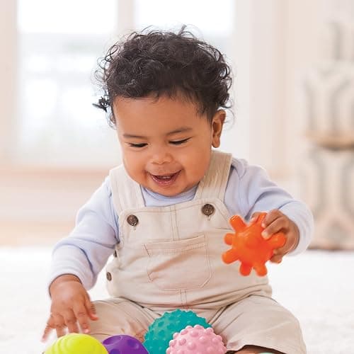 Infantino Textured Multi Ball Set - Toy for Sensory Exploration and Engagement for Ages 6 Months and up, 10 Piece Set thumbnail 3