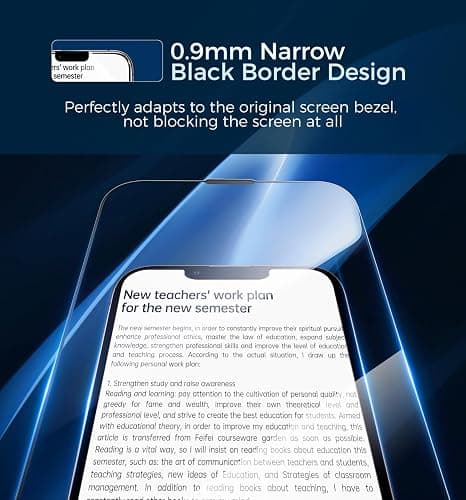 MAGIC JOHN 3rd Gen Upgraded for iPhone 13/13Pro/14 Screen Protector 6.1 Inch,HD Clear,Shatterproof Tempered Film,Auto Dust-Elimination,Bubble Free,Easy Installation,2 Pack thumbnail 6