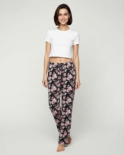 Real Essentials 3 Pack: Women’s Ultra-Soft Comfy Pajama Lounge Pants Sleepwear (Available in Plus Size) thumbnail 4