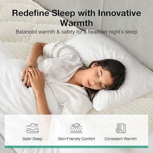 Novilla Fleece Mattress Topper Full, Warm Sherpa Mattress Pad, Cloud-Like Soft Bed Cover for Winter, Deep Pocket fits up to 21", Machine Washable thumbnail 2