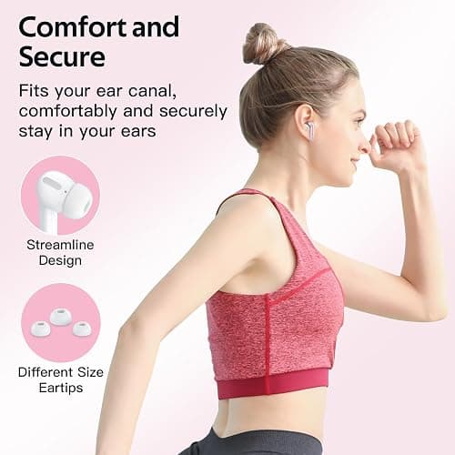 TAGRY Bluetooth Headphones True Wireless Earbuds 60H Playback LED Power Display Earphones with Wireless Charging Case IPX5 Waterproof in-Ear Ear buds with Mic for TV Smart Phone Laptop Computer Sports thumbnail 7