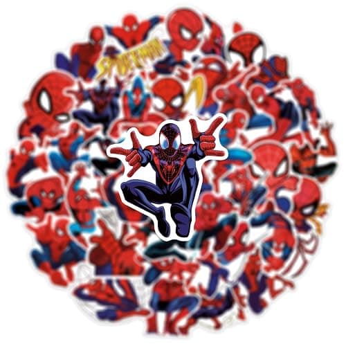50pcs Spiderman Stickers for Water Bottle, Cool Superhero Movie Waterproof Vinyl Decal for Kids Teen Adult Laptop Skateboard Phone Travel Case Bike Guitar Computer thumbnail 4