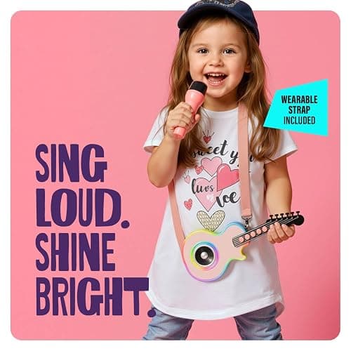 Karaoke Machine for Kids - Mini Toy Microphone for Girls - Gifts for Girl | Birthday Gift for 3 4 5 6 7 Year Old Girls - Little Girl Toys 3-5 Years - Girls Toys Age 6-8 - 4 Year Old Girl Birthday Gifts thumbnail 4
