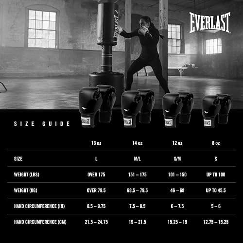 Everlast Prostyle 2 Boxing Gloves, Entry Level Training Gloves for Men and Women, Secure Fit Hook and Loop Closure & Ventilation, Heavy Bag & Speedbag Training thumbnail 6