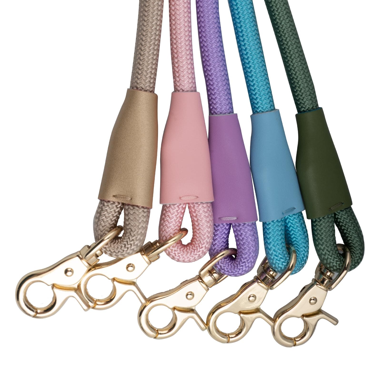 5FT Nylon Rope Dog Leash with Poop Bag Holder, Heavy Duty Snap Dog Leash, Soft Handle Rope Leash for Small Puppy Medium Large Dogs (5FT * 10MM, Lavender) thumbnail 6