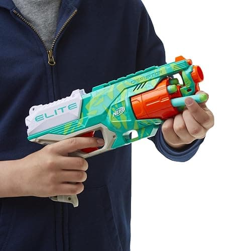 NERF Elite Disruptor Dynamic Green Dart Blaster, Rotating Drum, Slam Fire, Kids Outdoor Toys for 8 Year Old Boys & Girls (Amazon Exclusive) thumbnail 3