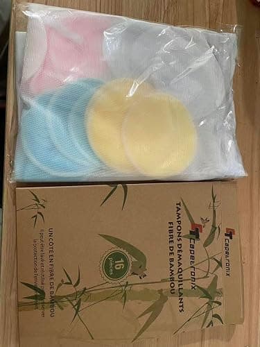 Reusable Makeup Remover Pads (16 Pack) with 2 Bags for Laundry & Storage, Reusable Bamboo Cotton Rounds, Eco-Friendly Reusable Cotton Pads for All Skin Types thumbnail 2