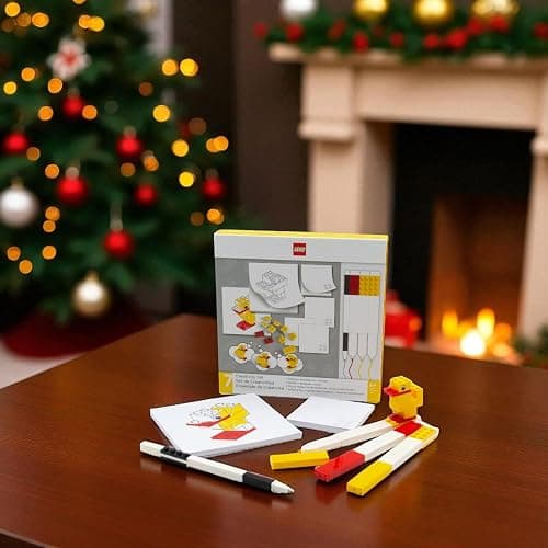 Lego Stationery Creativity Set with Duck Building Toy (53466) Includes 2 Sticky Note Pads, 1 Gel Pen, 3 Markers & a 10 Piece Duck Building Toy, Gift for Fans of Drawing and Stationery thumbnail 2