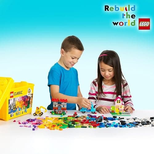 LEGO Classic Große Bausteine-Box mit kreativen Bausteinen, Kamera, Vespa und Bagger als Bauset - Spielzeug zum Bauen - Geschenk zu Weihnachten für Jungen und Mädchen ab 4 Jahren 10698 thumbnail 2