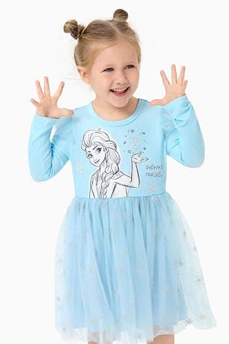 Disney Princess Frozen Minnie Mouse Dress Girls Sparkle Ruffle Tulle Tutu Birthday Party Fall Outfits Clothes Baby to Toddler thumbnail 3