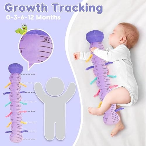 Topsochir Baby Girl Toys 0-3-6 Months Musical Stuffed Animals Plush Caterpillar Toy with Crinkle Rattles Tummy Time Sensory Learning Toys for Infants 6-9-12 Months Newborn Girls Boys Shower Gifts thumbnail 5