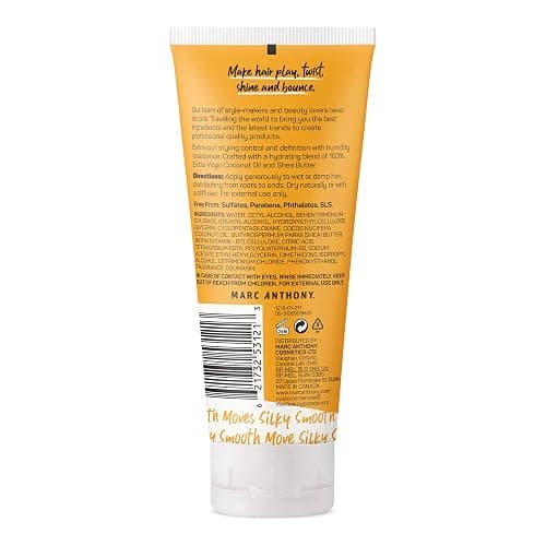 Marc Anthony Nourishing Curl Cream, Coconut Oil & Shea Butter - Anti-Frizz Biotin Detangling Cream to Enhance Curls, Defrizz, Hydrate & Adds Shine - Color Safe & Sulfate Free Styling Product thumbnail 2