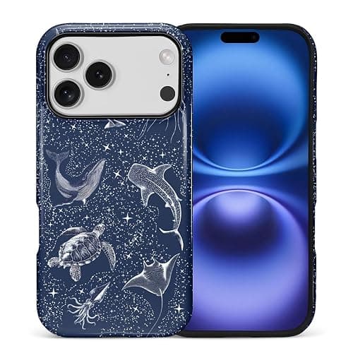DAIZAG Compatible with iPhone 17 Pro Case,L2 Starry Sky Whale Shark Turtle Dual Layer Shockproof Protective Hybrid Case - Image 1