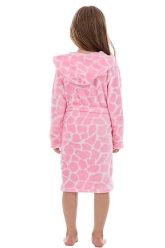 XINNE Toddler Robes Cute Pattern Bathrobe Unisex Kids Robe Baby Flannel Hoodie Pajamas Sleepwear thumbnail 6