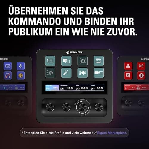 Elgato Stream Deck +, Audiomixer und Studio-Controller | LCD-Tasten, Regler und Touch-Leiste, Multiaktionen, Smart-Profile, Wave-Link-Mixing, Mac und PC thumbnail 3