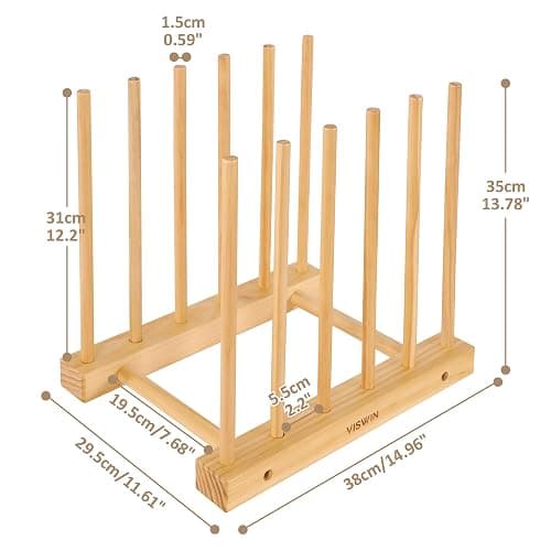 VISWIN Tabletop Art Storage Rack - Wooden Drying & Display Rack with Adjustable Slots for Organizing Canvas, Prints, Artwork, Panels, and Posters - Ideal Art Organizer for Studios & Galleries thumbnail 2