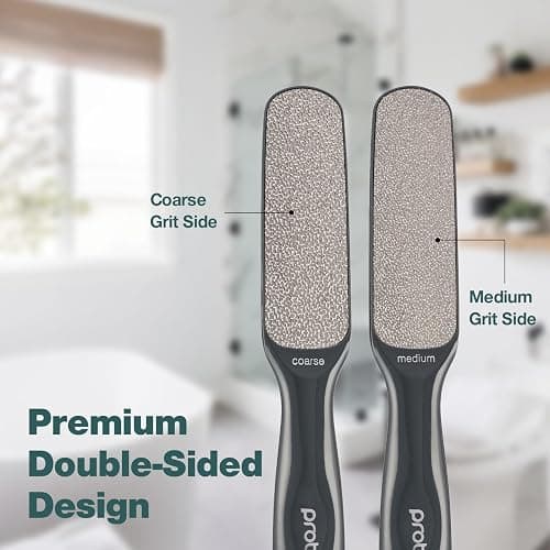Probelle Double Sided Multidirectional Nickel Foot File Callus Remover - Immediately Reduces calluses and Corns to Powder for Instant Results, Safe Tool (Dark Grey) thumbnail 3