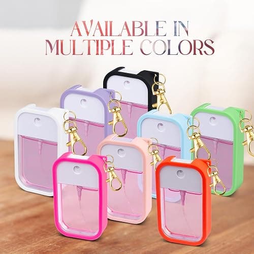 COCGVEL Silicone Case Compatible with Touchland Hand Sanitizer Spray, Protective Case with Keychain for Power Mist and Glow Mist 1 fl oz, Hand Sanitizer Spray Accessory (Colourful 1, 3 Pack) - Colourful 1 - 3 Ounces thumbnail 3