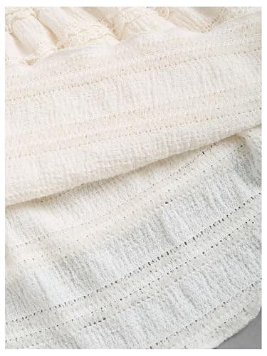 Floerns Women Summer Beach Vacation Textured Lace Layered Ruffle Mini Skirt Elastic High Waist Y2k Cute Cake Skirts thumbnail 5