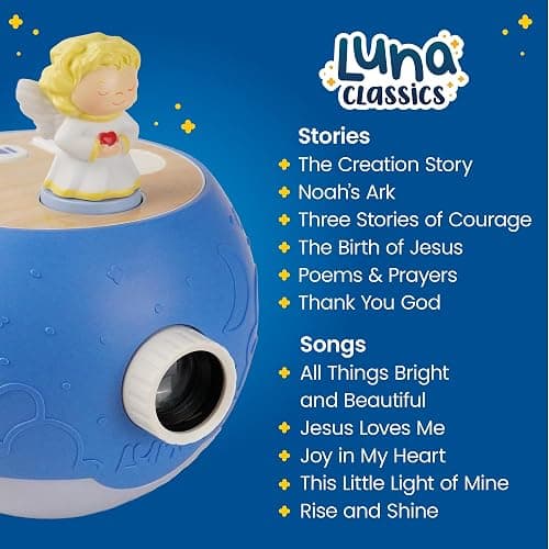 LUNA STORYTIME Angel Figurine Cartridge – Projects 6 Bible Stories and 5 Songs, Over 30 Minutes of Audio Content | Gift and Toy for Ages 3+ thumbnail 3