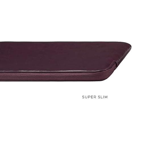 Comfyable Slim Protective Laptop Sleeve Compatible with 13/14 Inch MacBook Air & MacBook Pro M5/M4/M3/M2 Pro/Max 2026, Mac Travel Case, Laptop Pouch, Slim PU Leather Cover, Berry Brown thumbnail 5