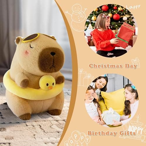 Pazoiaa Cute Capybara Plush, 10 Inch Capybara Stuffed Animal Kawaii Soft Capybara Doll Pillow Gifts for Boys Girls thumbnail 6