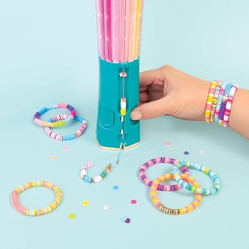 Make It Real: Swift Clicks - Heishi Bracelet Maker - 2047pc, DIY Jewelry Craft Kit, Design & Make 23 Bead Bracelets, Rotate-Click-Wear, Girls Kids 8+ thumbnail 2