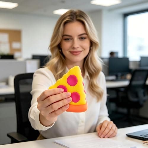 Squishy Ice Cream Squeeze Toys, Cute Pizza Fidget Toys, Cute Food Shaped Fidget Sensory Toys, Soft Anxiety Relief Hand Toys for Adults & Teens, Party Favors, Desk Decor & Relaxation Gifts thumbnail 8
