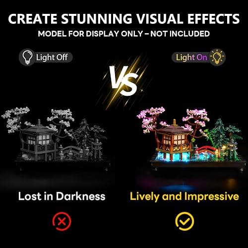 BrickSoul LED Light Up Kit Compatible with Lego Tranquil Garden 10315 Building Set, Upgrade Design Lighting Accessories for Detailed Japanese Zen Garden, Gift for Lego Fans, Not Included 10315 Model thumbnail 3