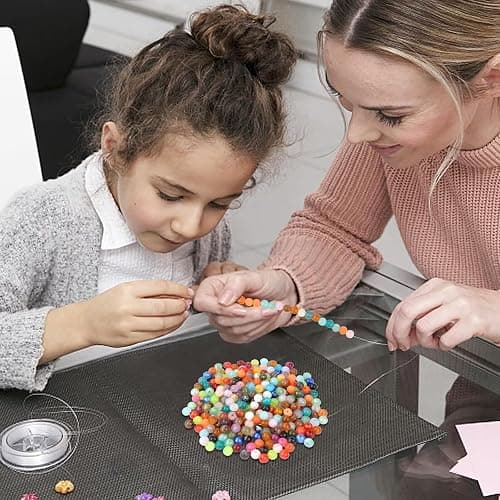 Perles pour Bracelet 8mm Rond Perle avec Boite Pierre Naturelle pour Bracelet Brillante Perles Rondes Pierres Naturelles Cristal avec Trou Kit de Fabrication de Bijoux de Bracelet DIY (700Pcs) thumbnail 2