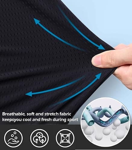 Waghaw Mens Mesh Shorts 6Inch/9Inch Inseam Mens Athletic Shorts Breathable Fabric for Gym and Workouts thumbnail 3