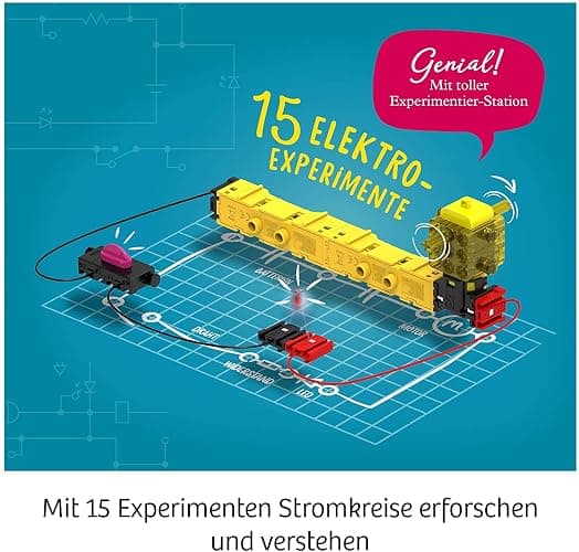 KOSMOS 620707 Electro Power – Einstieg in die Welt der Elektrizität, Amazon Exklusiv, Technik Experimentierkasten für Kinder ab 8 Jahre, Elektronik Baukasten mit 5 motorisierten Modellen thumbnail 3