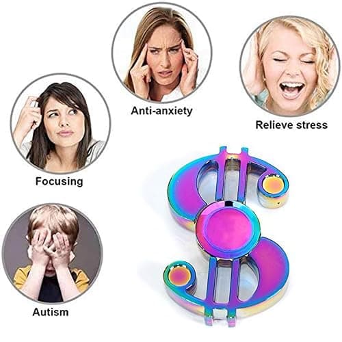 Cool Fidget Pack Toys Set, Novelty Fidgets Spinners Rainwbow Finger Hand Spinner Metal Fidget Chain Cube Kit Focus Autism Toy Fingertip Gyro Stress Relief Spiral Twister Anti Anxiety Gifts Kids Adults thumbnail 7